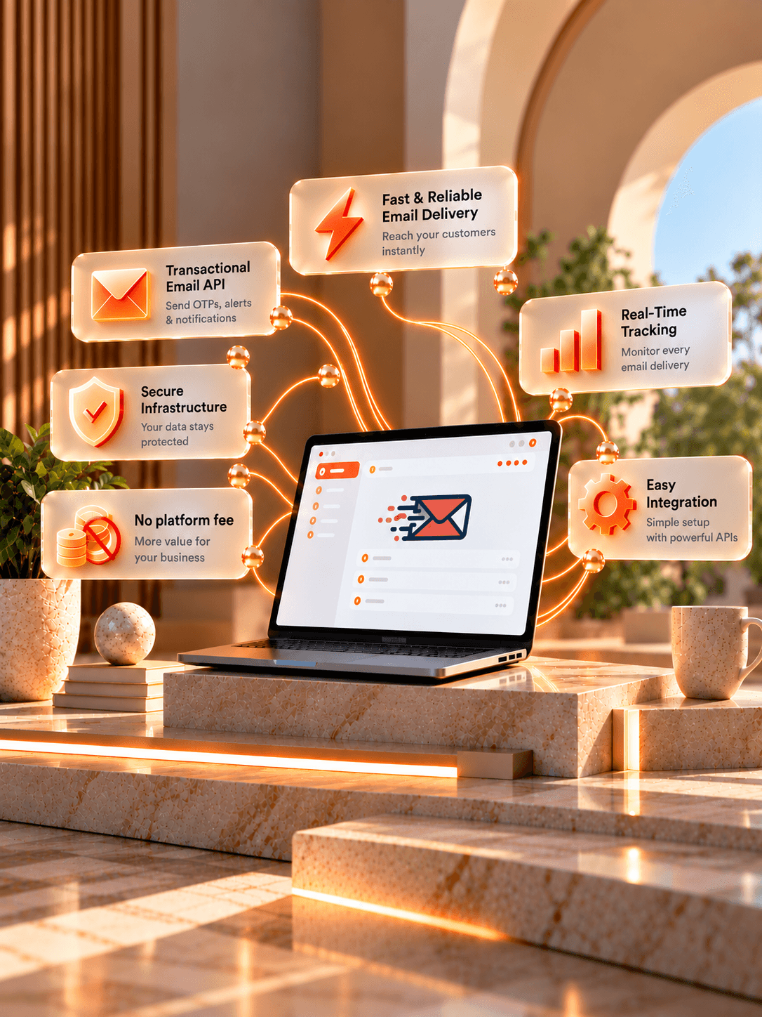 Create your account: name, email, password and 20 free test emails